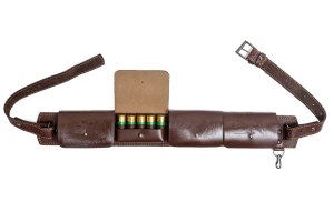 Патронташ закрытый люкс 12к / кожа / коричневый (м)