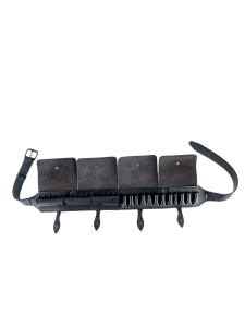 Патронташ закрытый комбинир. 7,62+12к / кожа / черный (м)