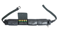 Патронташ закрытый люкс 12к / кожа / черный