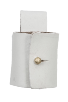 * Чехол под дубинку с фиксатором / кожа / белый