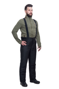 Полукомбинезон мужской утепленный / ткань синтет. / черный