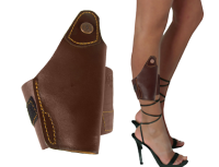 Кобура для ношения на голени Сюрприз ПМ / кожа / черный