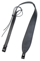 Ремень карабинный с противоск. накладкой / кожа / черный