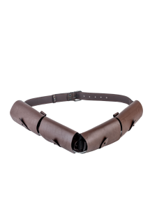 Патронташ закрытый комбинир. 7,62+12к / кожа / коричневый