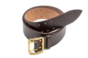 Ремень поясной солдатский по ТУ 858-6124-2010/ кожа / коричневый (м)