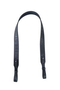 Ремень погонный с регулировкой люкс / кожа / черный (м)