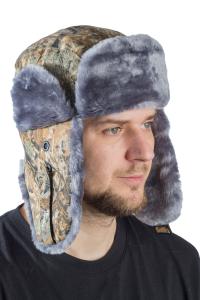 Шапка ушанка утепленная Ангара / смесовая ткань / тростник-2 (м)