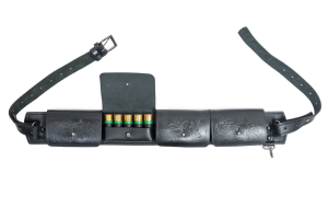 Патронташ закрытый люкс 12к / кожа / черный (м)