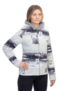 Куртка женская Памир-1 / флис-мех / белый медведь