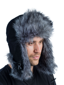 Шапка ушанка Хольстер / кож.зам./ черный (м)