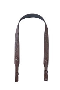Ремень погонный с противоск. накладкой с регулировкой / кожа / коричневый (м)