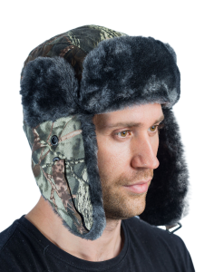 Шапка ушанка утепленная Ангара / смесовая ткань / лес 2010 (м)