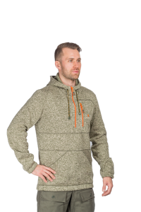 Толстовка Малахит / трикотаж на флисе / меланж-олива