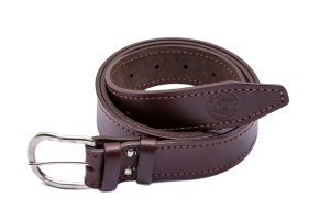 Ремень поясной одинарный / кожа / коричневый (м)