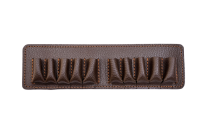 Подсумок поясной открытый 10п 16к / кожа / коричневый Подсумок поясной открытый 10п 16к / кожа / коричневый