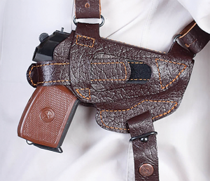 Кобура комбинированная ПМ Мираж / кожа / коричневый