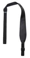 Ремень карабинный с противоскользящей стропой / кожа / черный