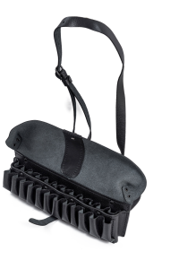 Патронташ 24х12 двухрядный / кожа / черный