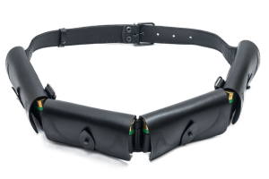 Патронташ закрытый 16к / кожа / черный (м)