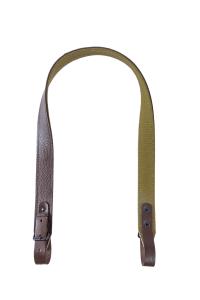 Ремень погонный двухслойный / кожа-стропа / коричневый (м)