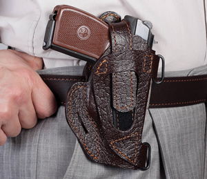 Кобура комбинированная ПМ Мираж / кожа / черный