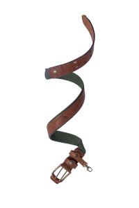 Ремень поясной В40 LINE Элита Fish / кожа / олива