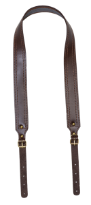 Ремень погонный с противоск. стропой (40) / кожа / коричневый (м)