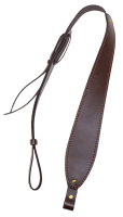 Ремень карабинный с противоск. накладкой / кожа / коричневый