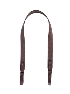 Ремень погонный с противоскользящей стропой с регулировкой / кожа / коричневый
