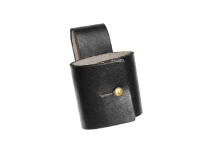 Чехол под дубинку с фиксатором / кожа / черный