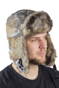 Шапка ушанка Хольстер / замша с мембранным покрытием / лес соты (м)