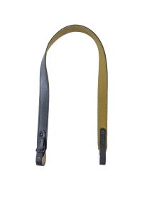 Ремень погонный двухслойный / кожа-стропа / черный (м)