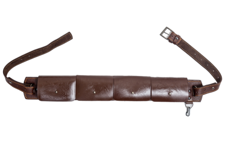 Патронташ закрытый люкс 12к / кожа / коричневый