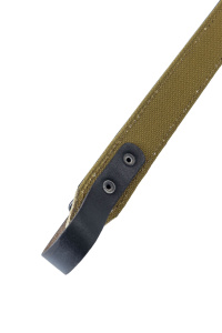 Ремень погонный двухслойный / кожа-стропа / черный (м)