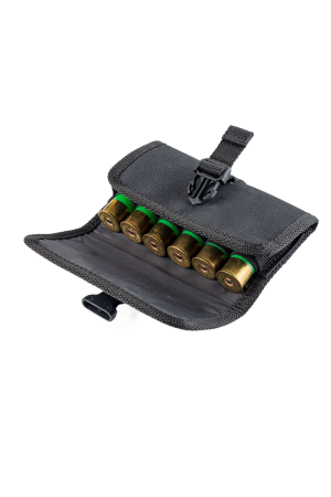 Подсумок на 6 патронов универсальный калибр 12, 16, 20 Модуль / ткань / черный