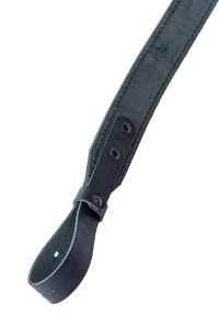 Ремень погонный с регулировкой / кожа / черный (м)
