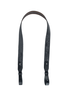 Ремень погонный с противоскользящей стропой с регулировкой / кожа / черный