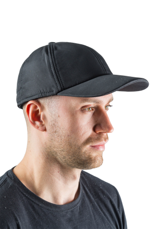 Бейсболка утепленная Скаут / курточная ткань / черный (м)