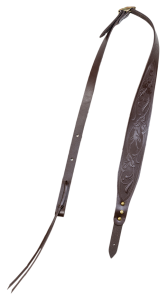 Ремень карабинный / кожа / коричневый