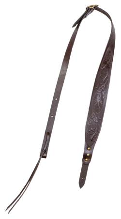 Ремень карабинный / кожа / коричневый