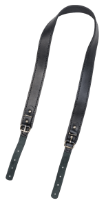 Ремень погонный с противоскользящей накладкой / кожа / черный