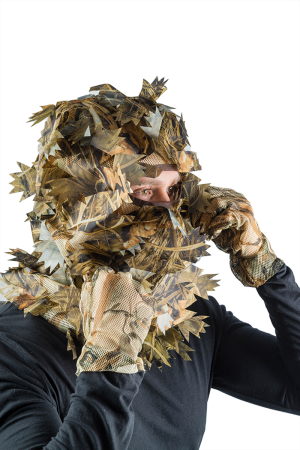 Комплект маскировочный (шлем-маска, перчатки) / сетка трикотажная / камыш (м)