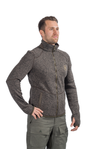 Куртка мужская Глухарь / трикотаж на флисе / меланж-коричневый Куртка мужская Глухарь / трикотаж на флисе / меланж-коричневый