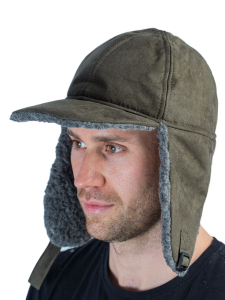 Бейсболка (шапка) утепленная Кондор / замша / олива (м)