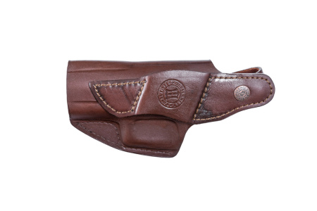 Кобура поясная мод. Kz ПСМ закрытая комбинированная / кожа / коричневый