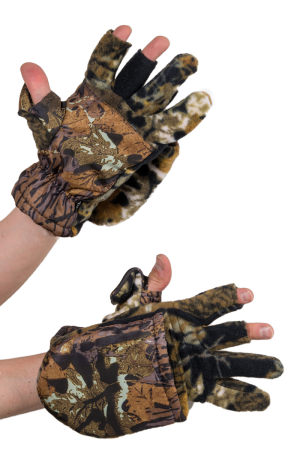 Перчатки охотника-рыбака утепленные / флис / темный лес (м) Перчатки охотника-рыбака утепленные / флис / темный лес (м)