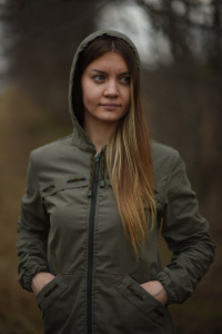 Костюм женский Флора-1 / смесовая ткань / олива