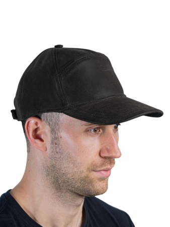 Бейсболка утепленная Город / кож.зам / черный (м)
