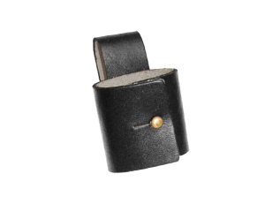 Чехол под дубинку с фиксатором / кожа / черный