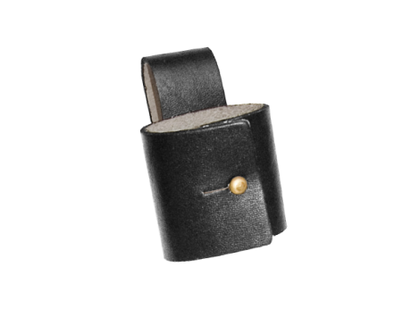 Чехол под дубинку с фиксатором / кожа / черный